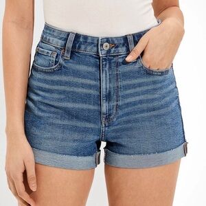 American Eagle Medium Wash Denim Midi Shorts 2